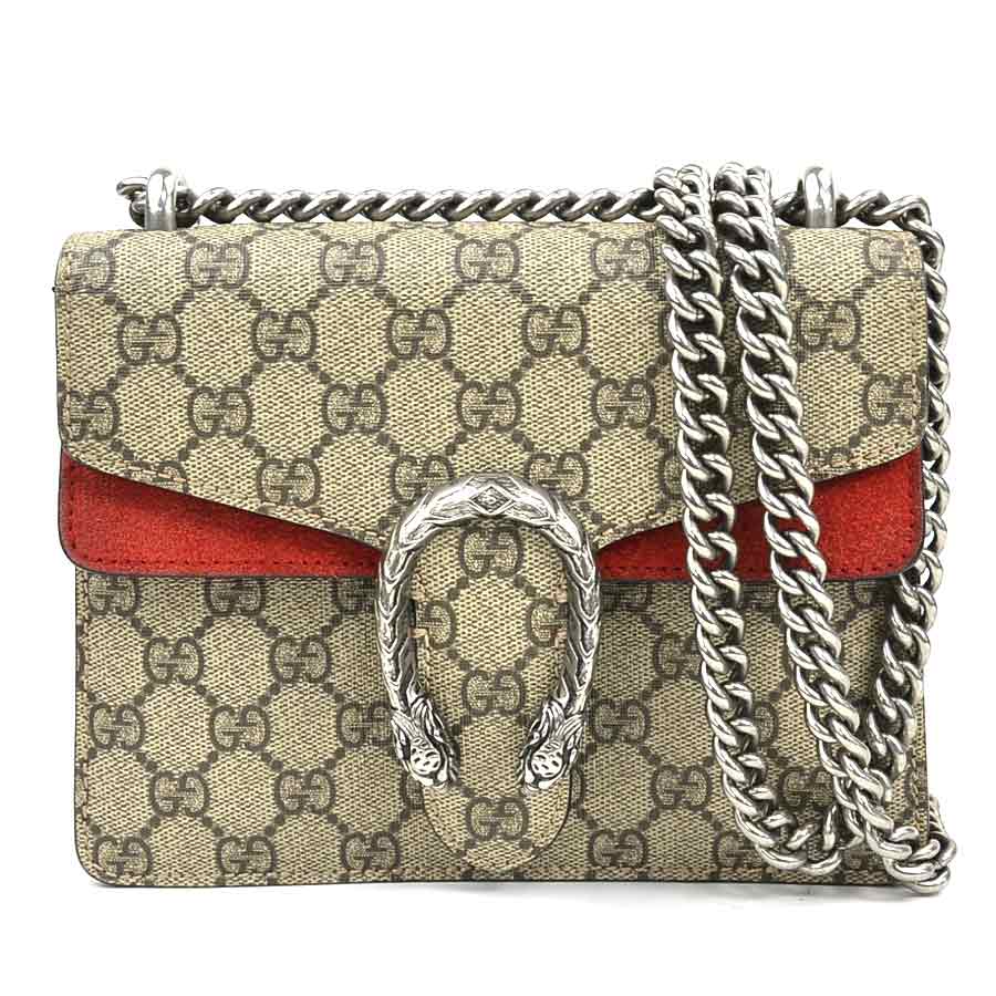 グッチ GUCCI ショルダーバッグ ディオニュソス GGスプリームキャンバス/スエード ブラウン×レッド レディース 421970 h31657a