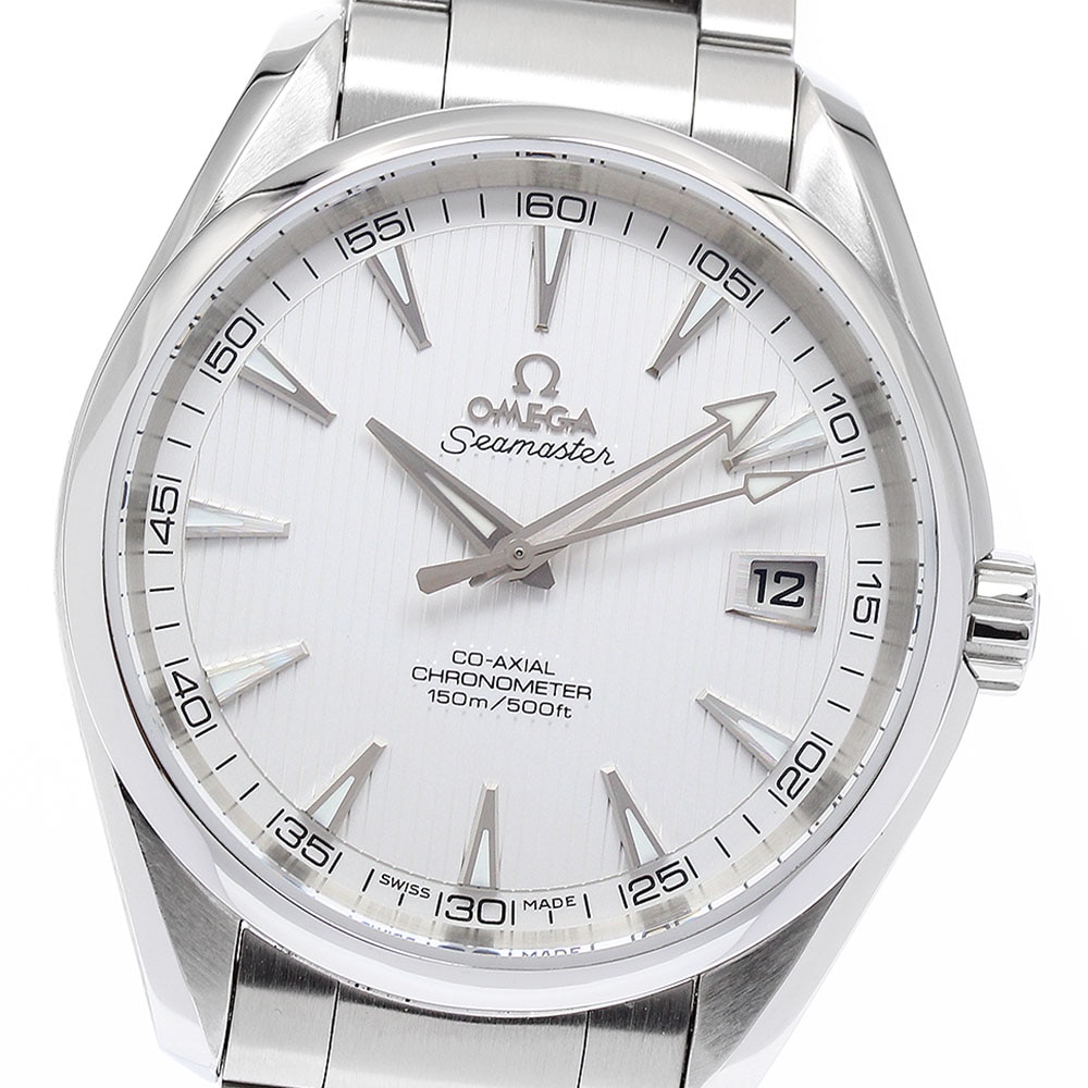 オメガ OMEGA 231.10.42.21.02.001 シーマスター アクアテラ デイト コーアクシャル 自動巻き メンズ 良品 保証書付き_895615【中古】