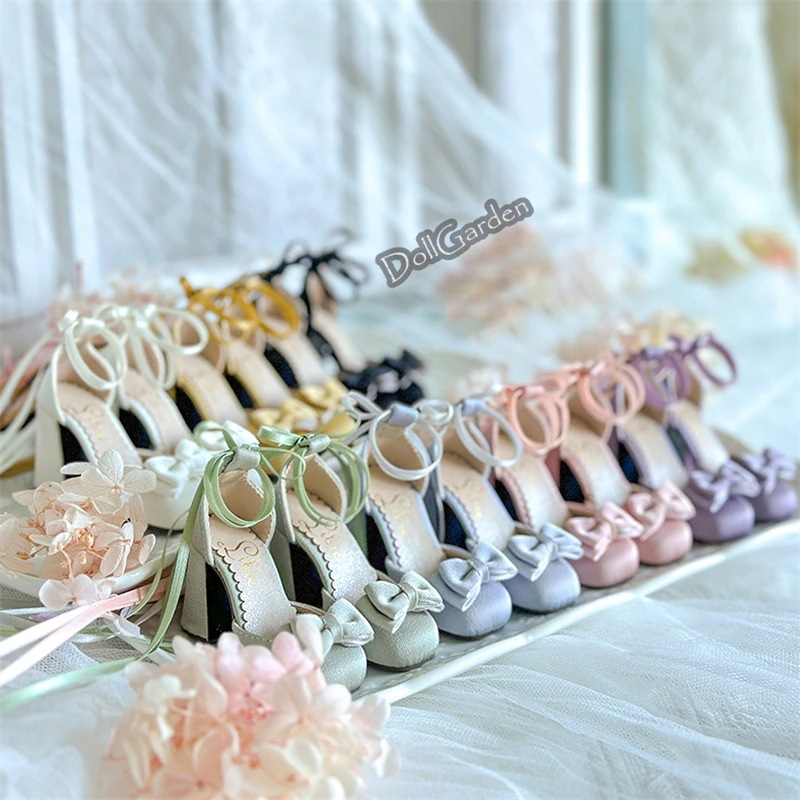 1/3 BJD ドール靴 ハイヒール 6色 蝶結び リボン SD16/SDGR/DD女の子サイズ球体関節人形用