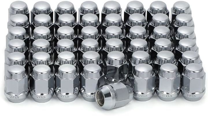 ホイールナット シルバー M12 P1.5 19HEX 袋ナット ハイエース グランビア サーフ ホイールラグナット 袋タイプ メッキ(シルバー)