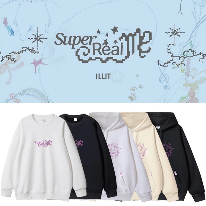 【急速出荷!2枚購入で300円 OFF!】illitコンサート応援スウェットシャツプリントトップス薄手春2枚購入でカード1パスケース