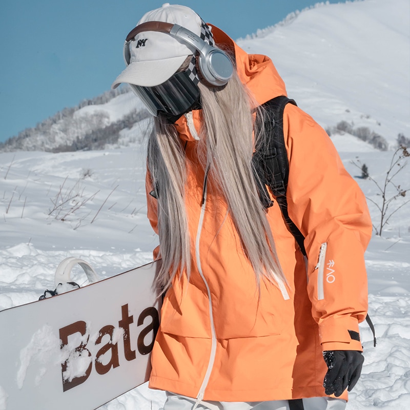 ウィンタースポーツ 2025 2026 オレンジ スノーボードウェア 3L トップス メンズ レディース スキーウェア スノボウェア コート スキー