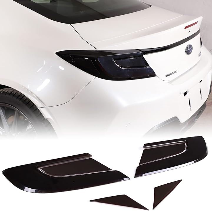 トヨタ 86/スバル BRZ 2022年～現行専用 リアライト ガード装飾 リアテールランプカバー テールライトカバー スモーキーカラー 透明レンズ 保護カバー (ブラック)