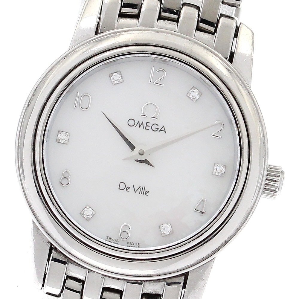 オメガ OMEGA 4570.75 デビル プレステージ 6Pダイヤ クォーツ レディース _895546【中古】