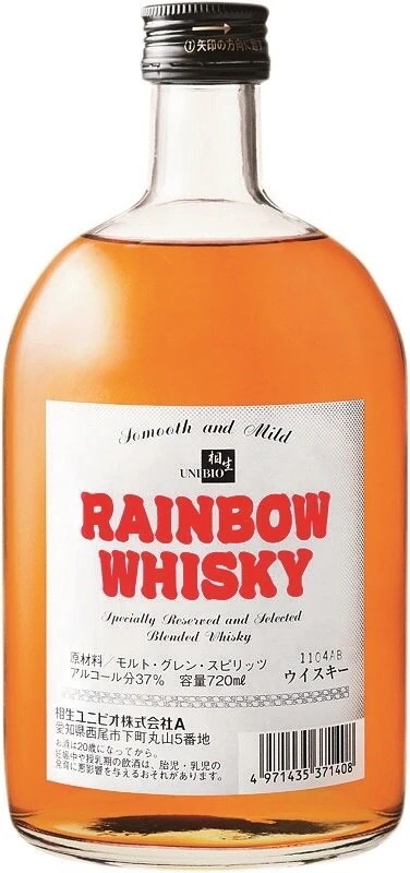 1ケース単位12本入り国産ウィスキーレインボーウイスキー　720ＭＬ瓶12本入り愛知県：相生ユニビオ（株）