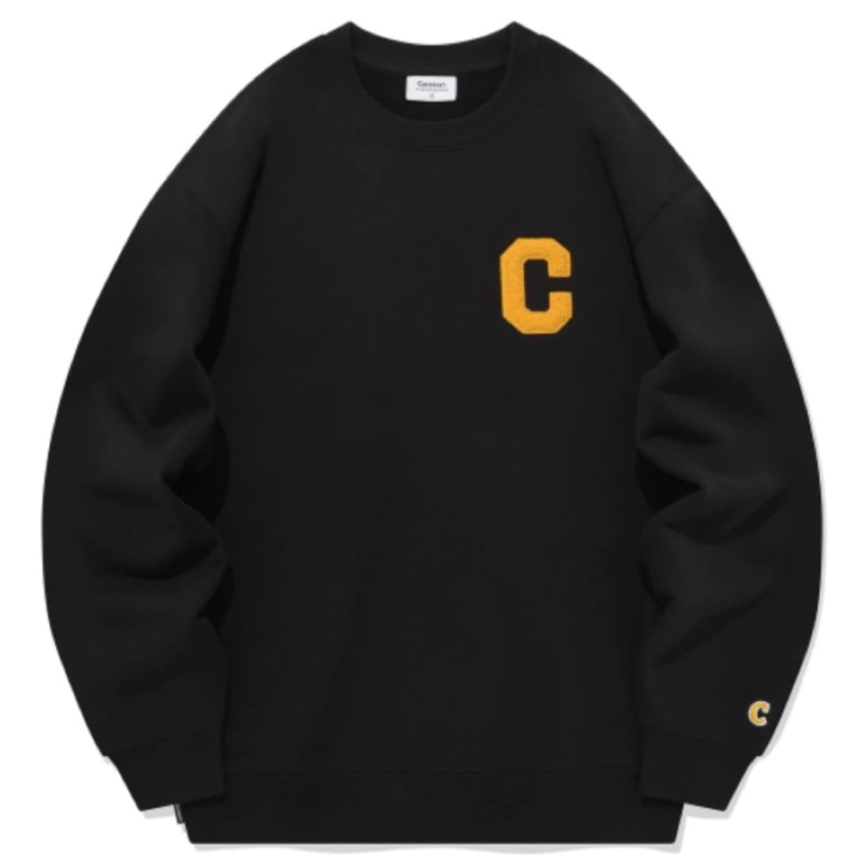 Cロゴ マンツーマンTシャツ ウォームブラック