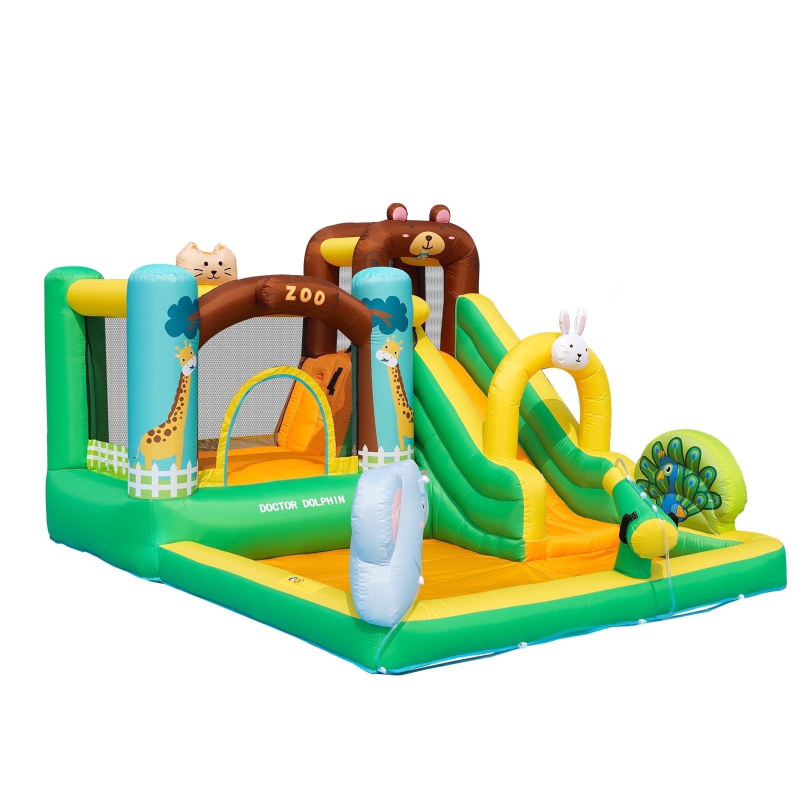 【国内即日発送】最新モデル 動物園 大型 プール エアー 遊具 滑り台 ビニールプール 大型プール トランポリン すべり台 大型遊具 エアー遊具 キッズハウス プレイハウス プレゼント 32,588円