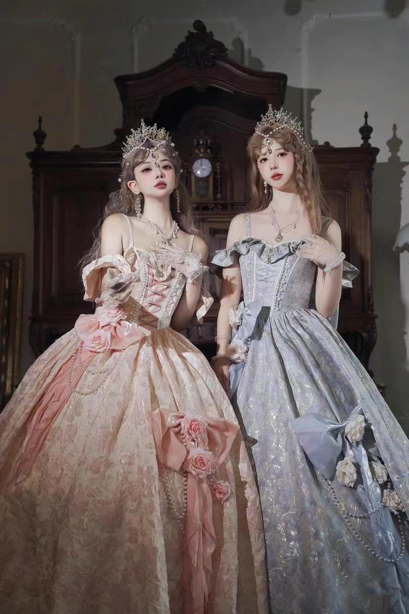 Lolita新作オーダーメイド花嫁ロングワンピースロリータウエディングドレス誕生日パーティー入学披露宴ドレス