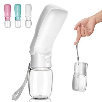 他サイト： ペットウォーターボトル 散歩 犬 水飲み： 携帯用折りたたみ水飲み器 - 犬用散歩用給水水槽付き 水漏れ防止 手軽に水分補給が出来 - 外出ペット用品ボトル350ml アクリロニトリルブタジエンスチレの商品画像