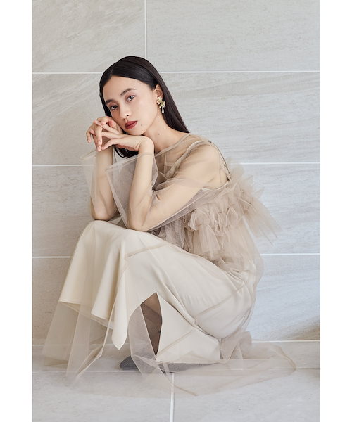 Qoo10 niana リボンチュールボレロセットドレス ドレス