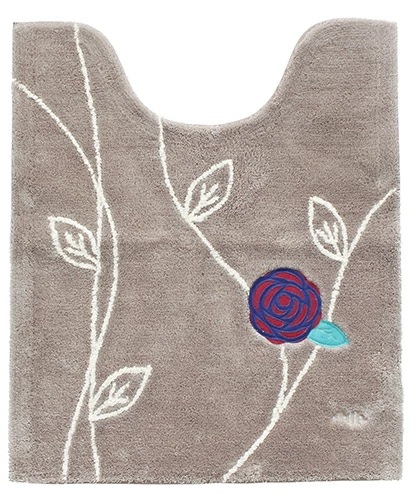 エトフ トリア 75×63cm ロングトイレマット ベージュ トイレ マット シンプル 洗濯 洗える オカ