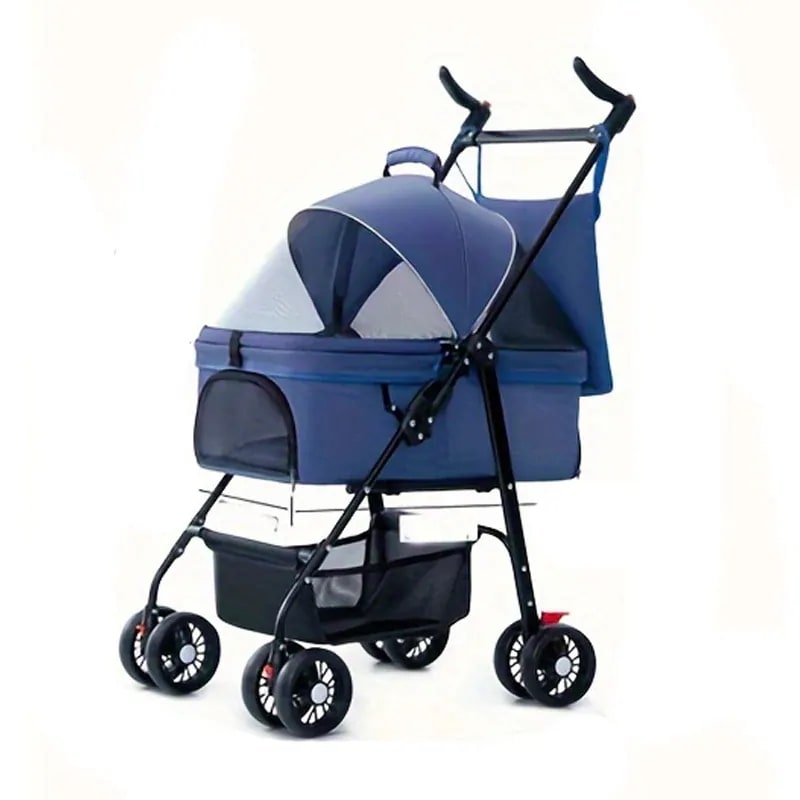 暖かくて面白い冬を購入してくださいペットカート バギー 犬用カート 折りたたみ 4輪 コンパクト トラベル ペットキャリー ネコ 多頭 小型犬 中型犬 耐荷重15kg 軽量 介護 お散歩 旅行 犬猫カ