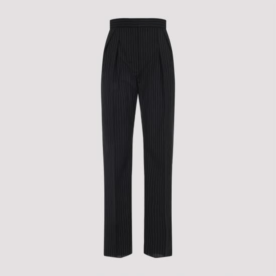 MAX MARA Women Straight Pants 2521136021600 10205 002 NERO BIANCO