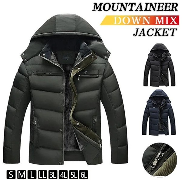 人気沸騰新柄追加 ダウンジャケット メンズ フード付き 中綿ジャケット 中綿入り ダッフルコート 軽量 中綿 ジャケット 大きいサイズ 防風 防寒 冬 アウトドア