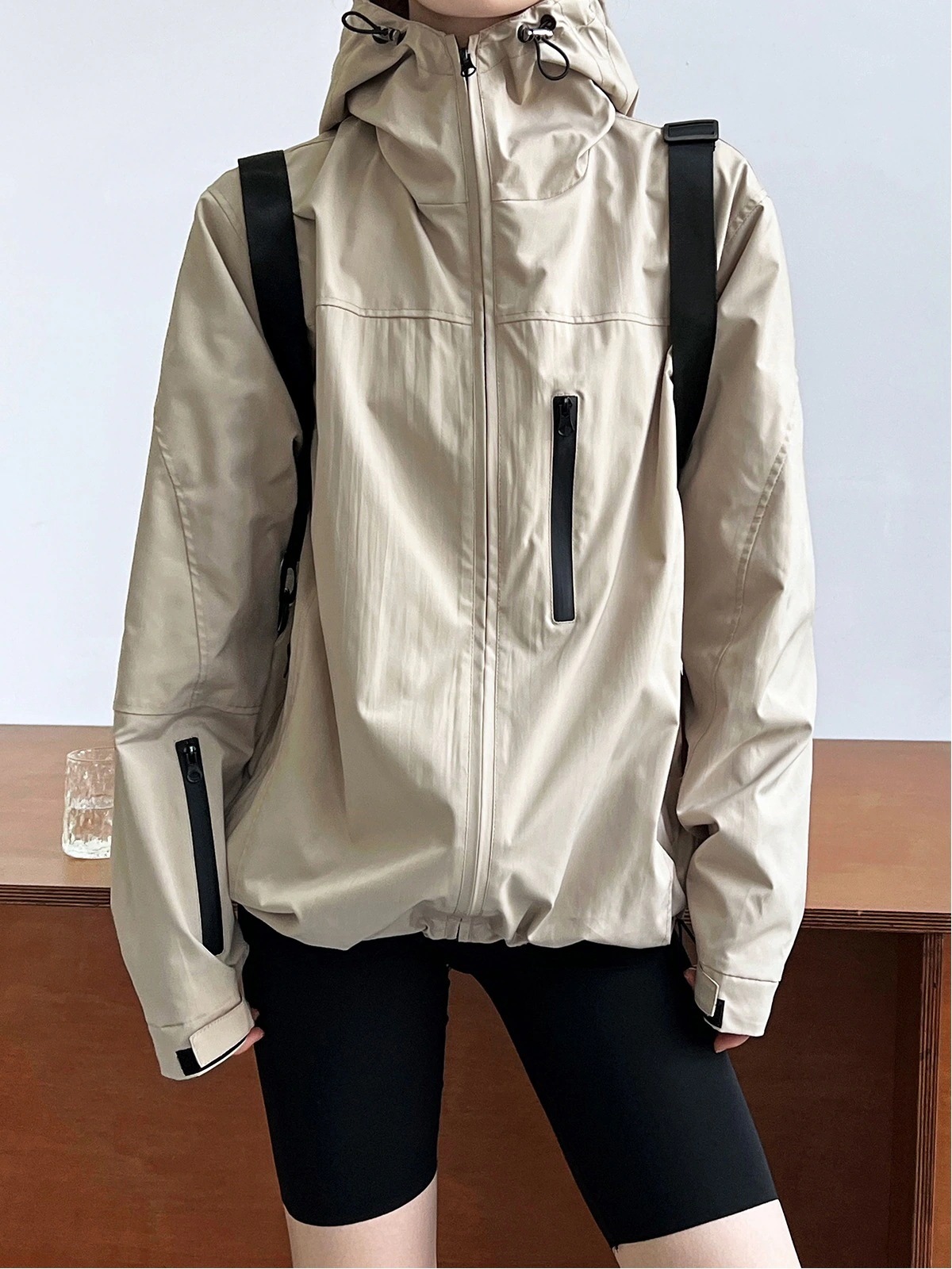 春秋 アウトドア 新作 トレンチコート こうぐふう ジャケット 突撃衣 ジャケット着 フード付きジャケットセミロング カップル日韩系 网格里布薄い トップス ハンサム 百掛け ゆったり韓国 6,198円