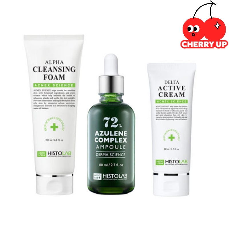 【プレゼント付き】ヒストラブうるおいバランスケア 3点セット( アルファ クレンジングフォーム + アズレン アンプル + デルタ クリーム)