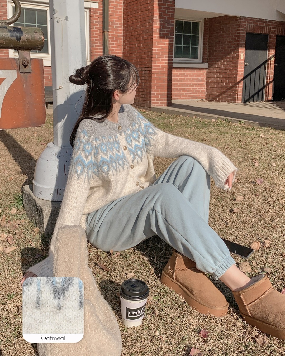 ノルディック柄カーディガン韓国ファッション レディース