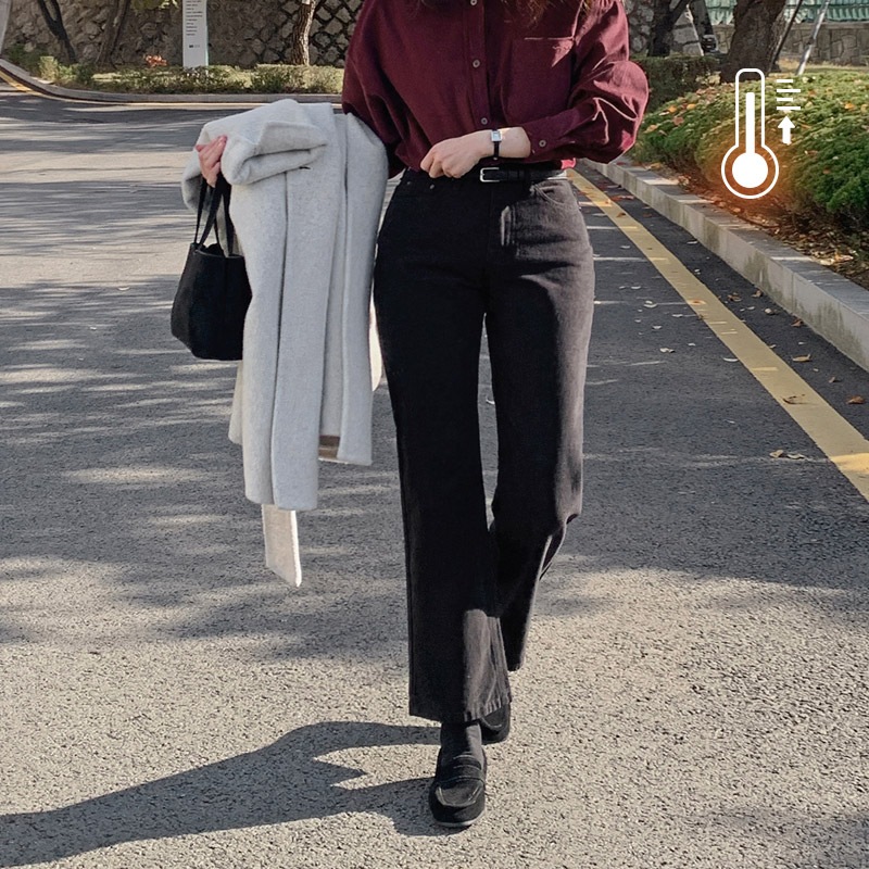 [tps0556] 韓国ファッション起毛ストレートコットンパンツ 4,817円