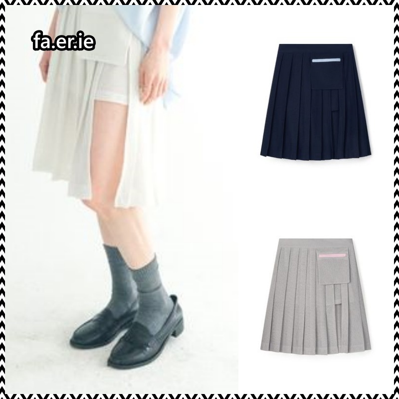 fa.er.ie mesh pocket pleats skirt pants