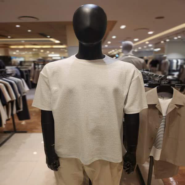 テクスチャークリーズパターンオーバーフィット半袖Tシャツ2種択1(CFT23SO14)