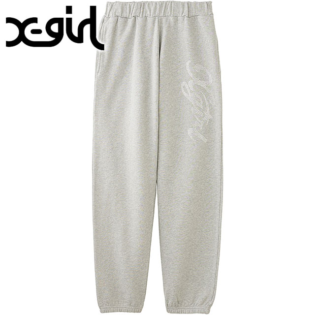 ラインストーンスター カーシヴロゴ スウェットパンツ [105244031004] レディース ボトムス ロングパンツ ASH 8,833円