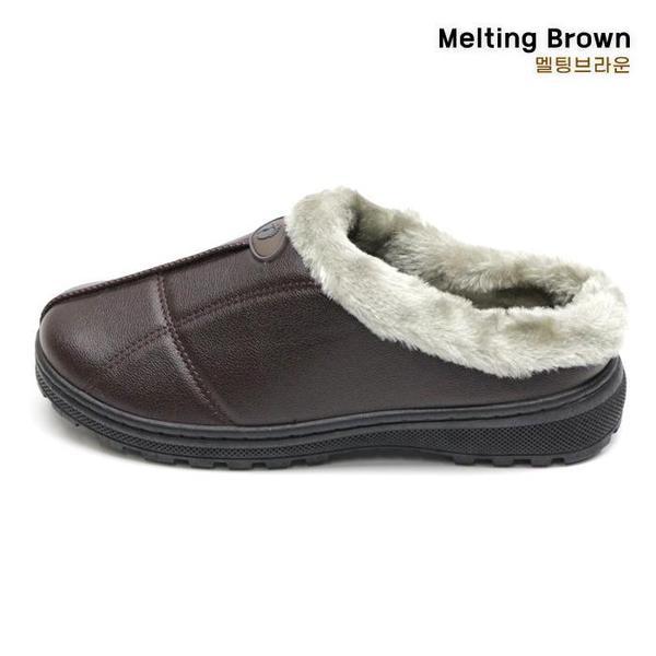 男性用冬用オフィススリッパファー付きスリッパ T35