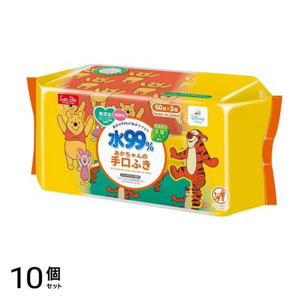 レック 水99%あかちゃんの手口ふき ディズニー くまのプーさん 60枚× 3個パック 10個セット