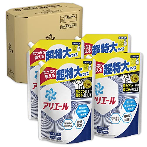 [ケース販売] アリエール 洗濯洗剤 液体 詰め替え 1000g×4袋