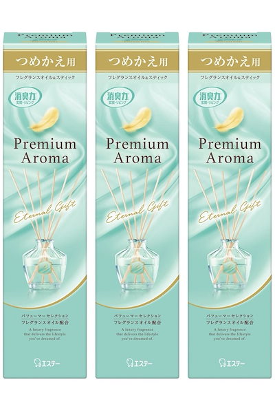 他サイト： 消臭力 プレミアムアロマ [まとめ買い] 部屋用 スティック エターナルギフト つめかえ 50mL×3個 ディフューザー 玄関 リビング ルームフレグランス 消臭 芳香剤の商品画像