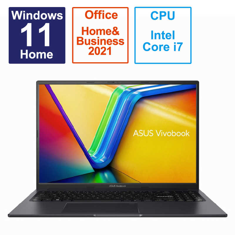 ASUS エイスース　ノートパソコン Vivobook 16X インディーブラック ［16型 /Win11 Home /Core i7 /SSD512GB］　K3604ZA-MB032WS
