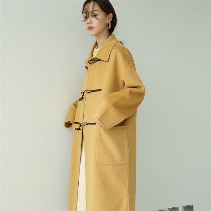 ダッフルコートトグルボタンレディースラシャコートロングアウターフードなし無地厚大 4,963円