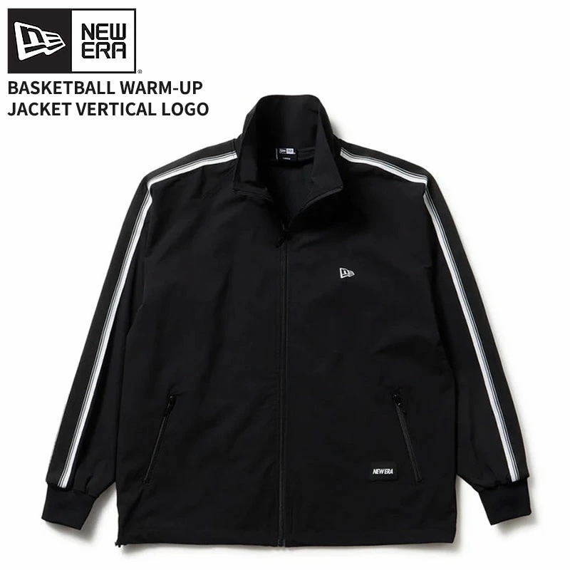 ニューエラ メンズ ジャージ NEW ERA 長袖 バスケットボール ウォームアップ ジャケット バーチカルロゴ ブラック 渋谷サンロッカーズ 14674768