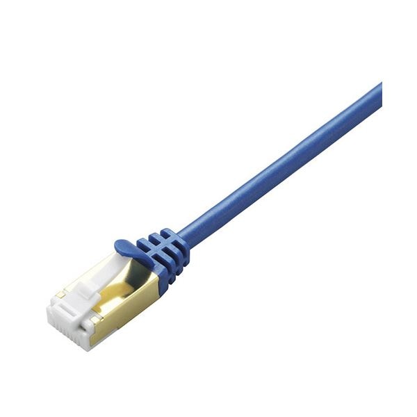 (まとめ）エレコムツメ折れ防止スリムLANケーブル(Cat7対応) ブルーメタリック 10m LD-TWSST/BM100 1本(×3セット)