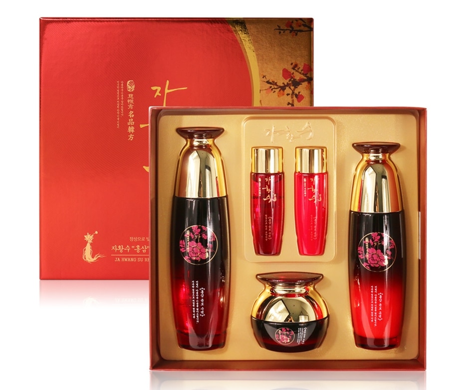 JAHWANGSU紅参化粧品 3点セット/韓国紅参化粧品セット/韓国コスメ/韓国人気紅参コスメ/Red Ginseng