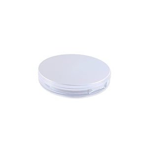 [World Land&Ocean] パウダー ケース 化粧品 詰め替え 旅行 携帯用 (シルバー（ミラー付き）)