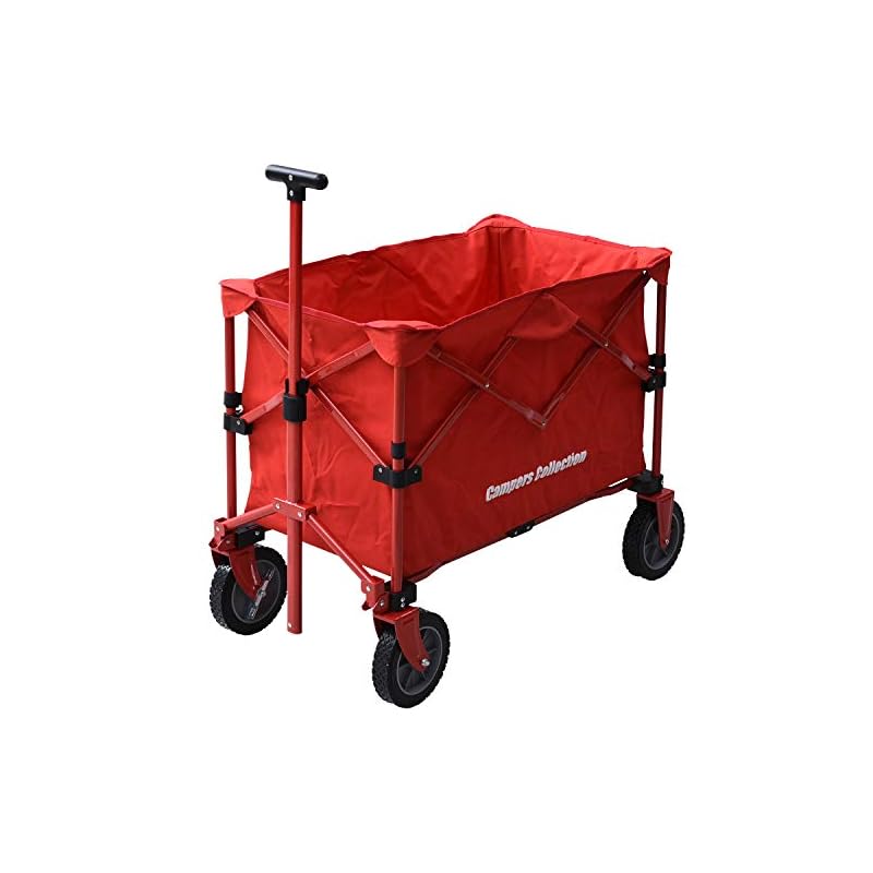 【即納】[キャンパーズコレクション 山善] キャリーワゴン カート 深型で長尺の荷物運搬がラク(効率) 収束型で組立不要(簡単) 持ち運び便利(コンパクト 収納) アウトドア キャンプ アウトドアワ
