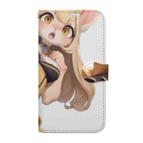 【受注生産】トガリネズミの女の子　アナ　 手帳型スマホケース