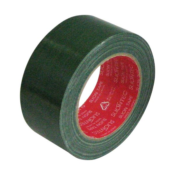 （まとめ）スリオンテック カラー布テープ50mmx25m 緑 1セット（30巻）[x3]