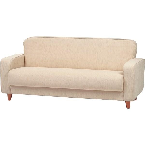 かわいいソファ 三人掛けソファ シンプル 無地 3人 ソファ 三人 アイボリー ブラック 黒 47,685円