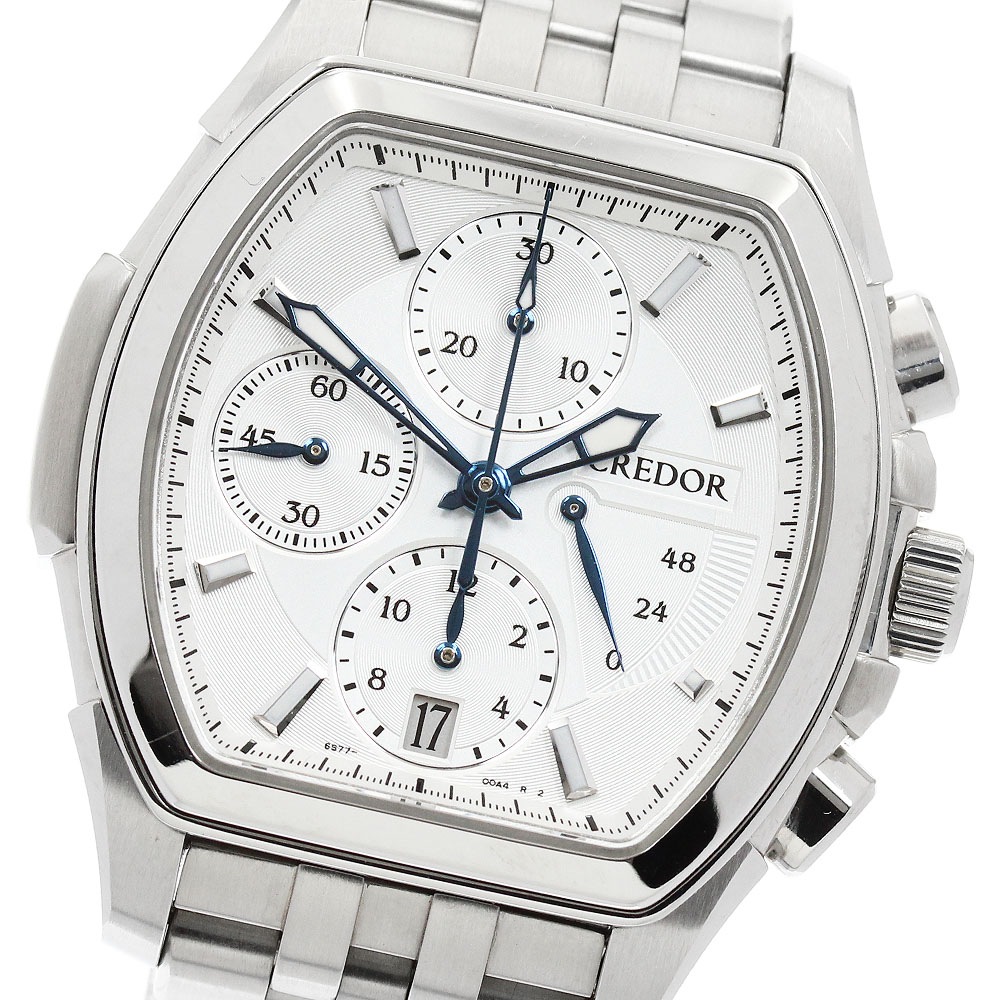 セイコー SEIKO 6S77-00A0/GCBK993 クレドール パシフィーク クロノグラフ 自動巻き メンズ 良品 _955050【中古】