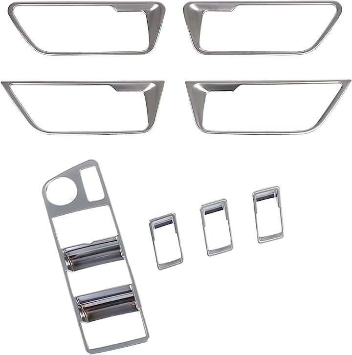 ハリアー 80系 パーツ アクセサリー 内装 インテリアパネル ドアスイッチインナーハンドルカバーセット サテンシルバー( ドアスイッチインナーハンドルカバーセット（)