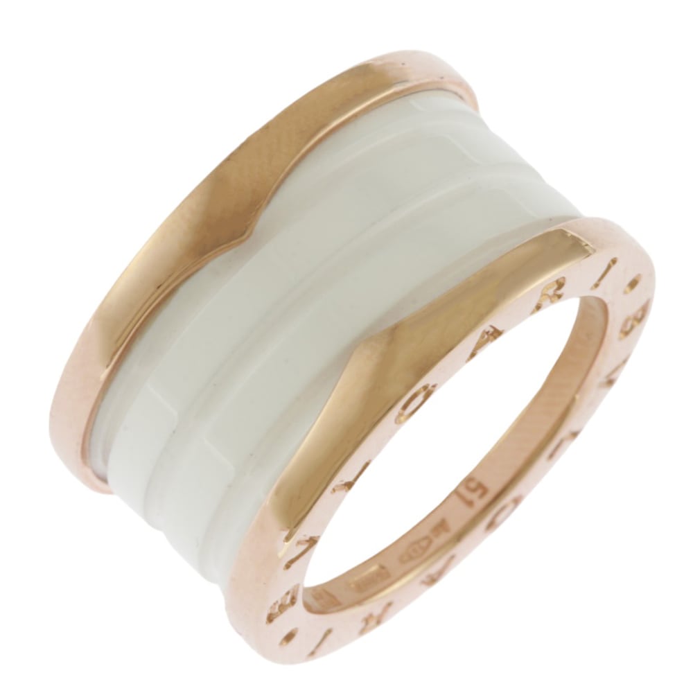 ブルガリ B-zero ホワイトセラミック/51 リング 指輪 10号 18金 K18ピンクゴールド BVLGARI 中古 美品 98,615円