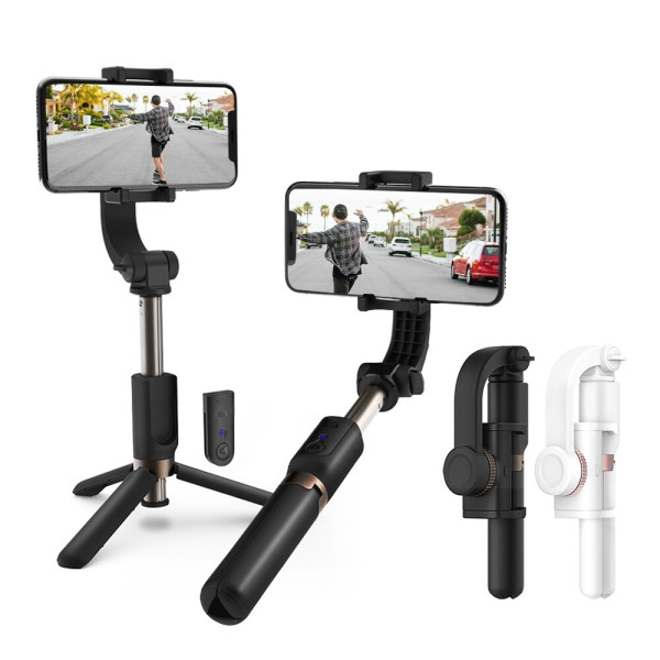 自撮りプロ ジンバル Bluetooth スマートフォン 自撮り棒 三脚 ブラック