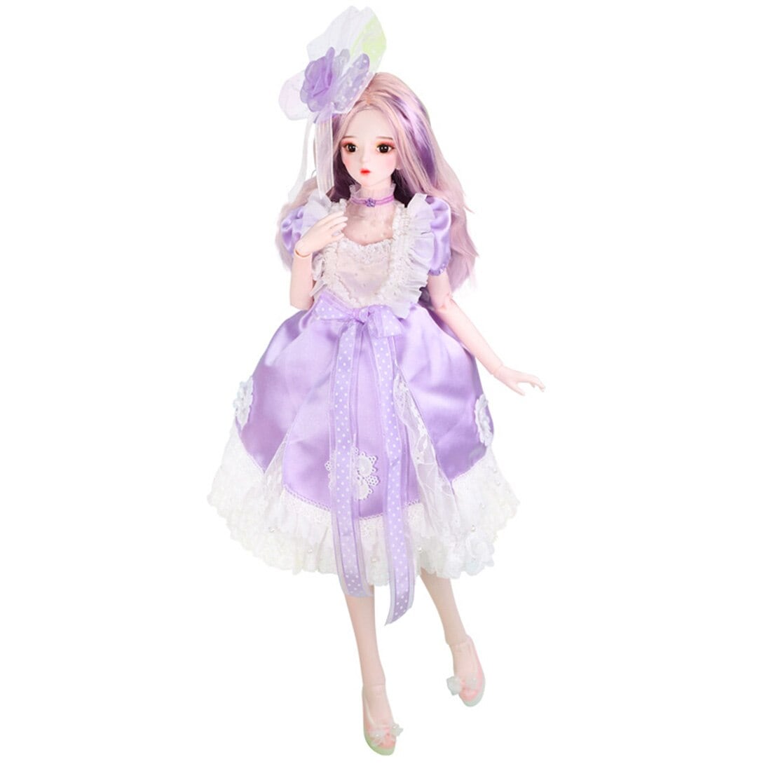 60センチメートルbjd人形姫の人形の服セットのおもちゃ子供のおもちゃ-菅手作り化粧 (顔取り外し可能なバージョン) (ヘッド統合)