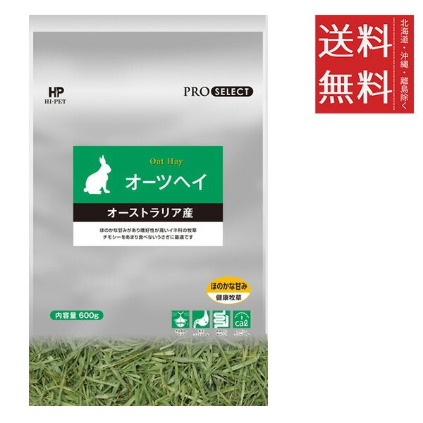 【6個セット】ハイペット プロセレクト オーツヘイ 600g 牧草 うさぎ エサ 小動物