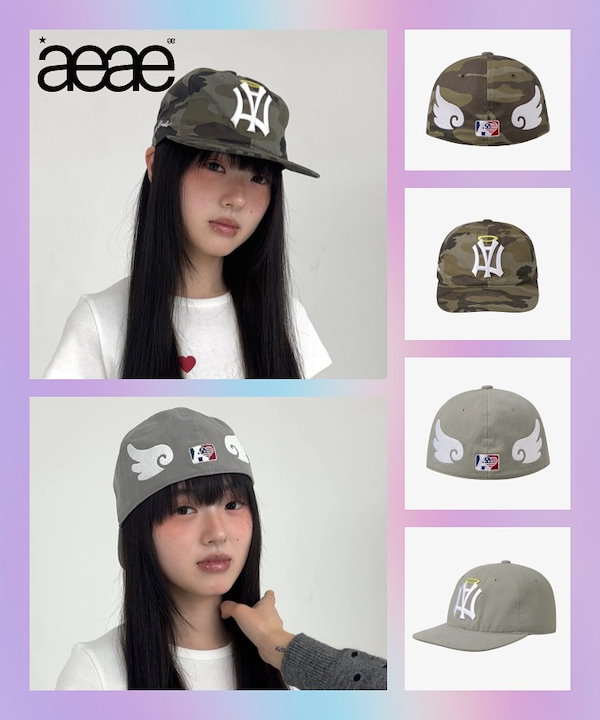 MUSINSA | AEAE AE SYMBOL ANGEL WING CAP [GREY]
