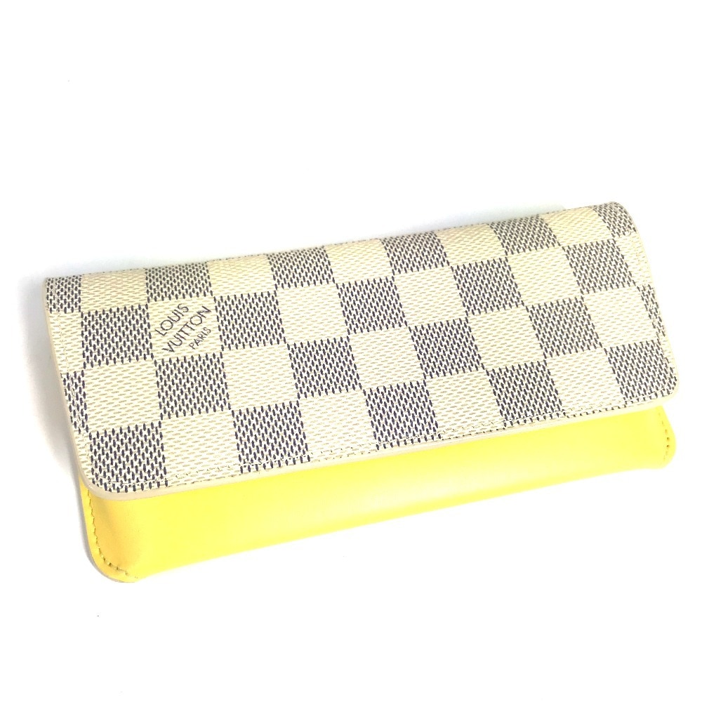 メガネケース GI0388 エテュイ リュネット ウディ ダミエアズール ポーチ 眼鏡 アイウェア サングラス ダミエアズールキャンバス イエロー