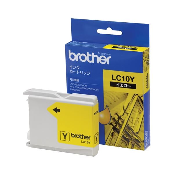 （まとめ） ブラザー BROTHER インクカートリッジ イエロー LC10Y 1個 (×4セット) 5,334円