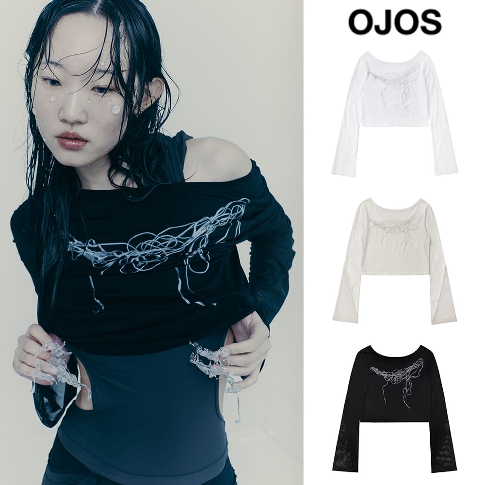 [OJOS] Reversible Mesh Long Sleeves