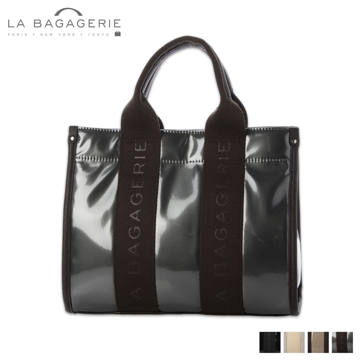 トートバッグ レディース Mサイズ ブラック アイボリー グレージュ メタリック 黒 B0053-11 母の日 7,178円